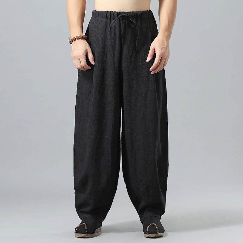 home daily 大码亚麻裤男秋冬款宽松中国风休闲裤男士束脚灯笼裤,男装,唐装,淘宝优惠券,粉丝福利购,淘宝优惠卷