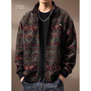 毛衣 BIAS潮牌高端民族风针织羊毛衣男秋冬宽松覆古开衫 neith