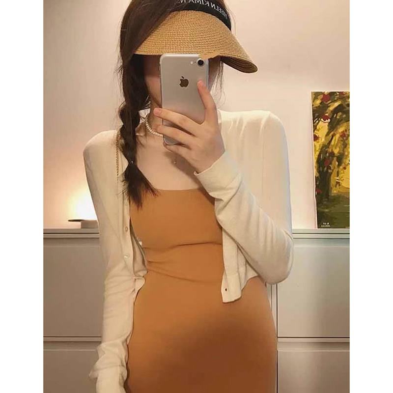 日系夏季薄款冰丝针织防晒开衫女小个子短款外套配裙子披肩空调衫