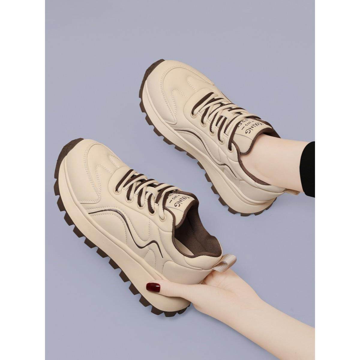 好看的超级纤维春季女运动鞋，轻量级2025新款旅行休闲鞋，厚底爸,女鞋,时尚休闲鞋,淘宝优惠券,粉丝福利购,淘宝优惠卷