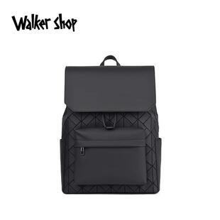 Walker 双肩包潮电脑包商务几何菱格大容量背包 shop高级感男士