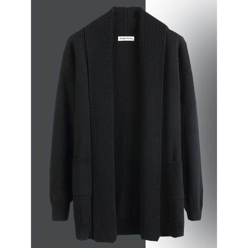 IT ins潮牌针织衫男中长款开衫韩版春秋休闲线衣宽松大码毛衣外套