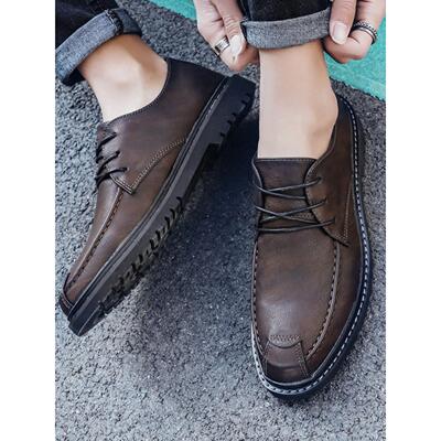 休闲皮鞋男士鞋子韩版百搭潮流男鞋青年真皮英伦风商务男款小皮鞋