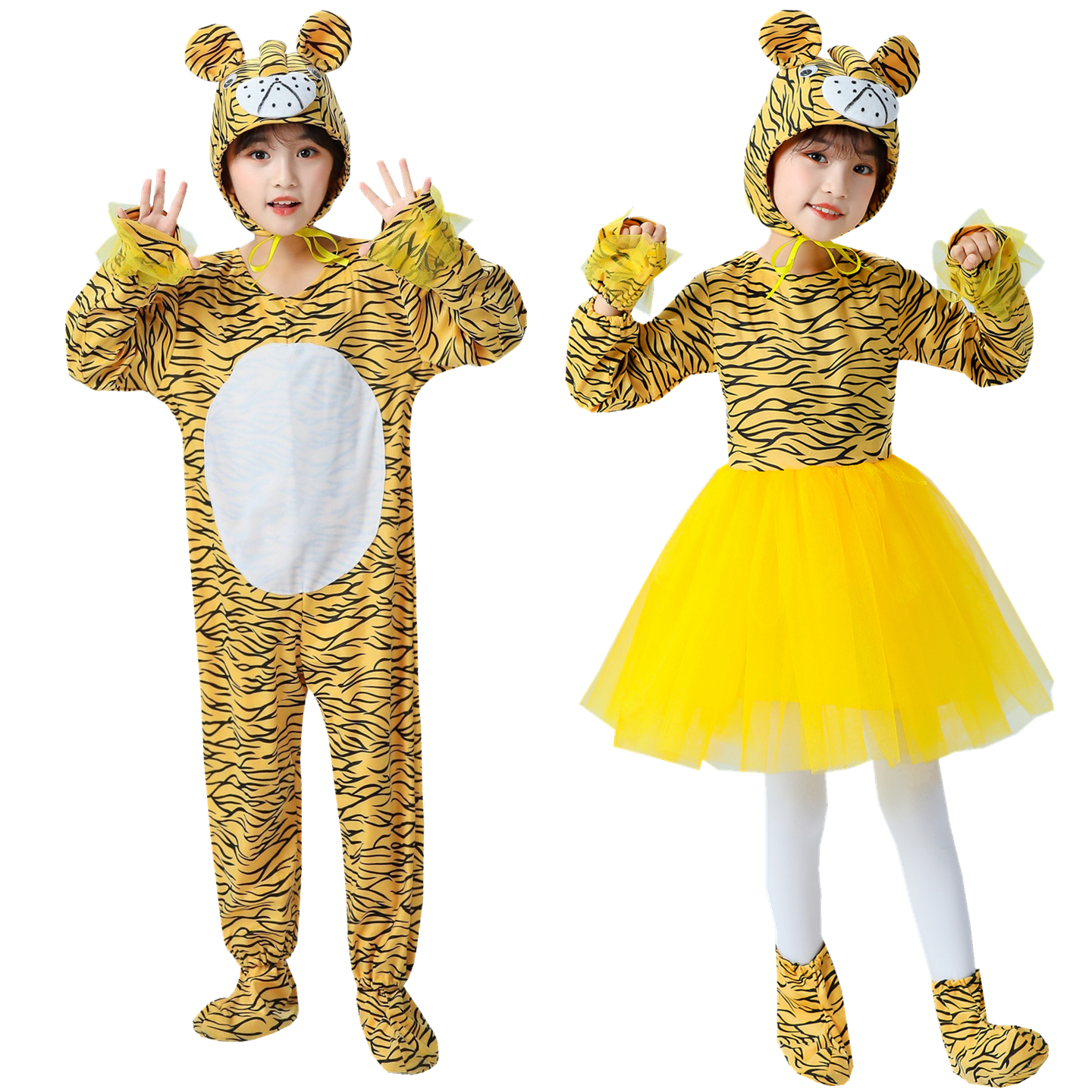 六一儿童小老虎演出服幼儿园糖果屋里的小老虎表演服动物表演卡通