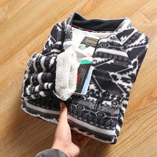 压轴单品门店599巨厚实冬半拉链刺绣加厚立领摇粒绒卫衣男上衣