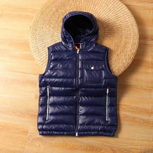 高尔夫系列！90鸭绒轻盈又保暖冬季新款男士休闲连帽羽绒马甲背心