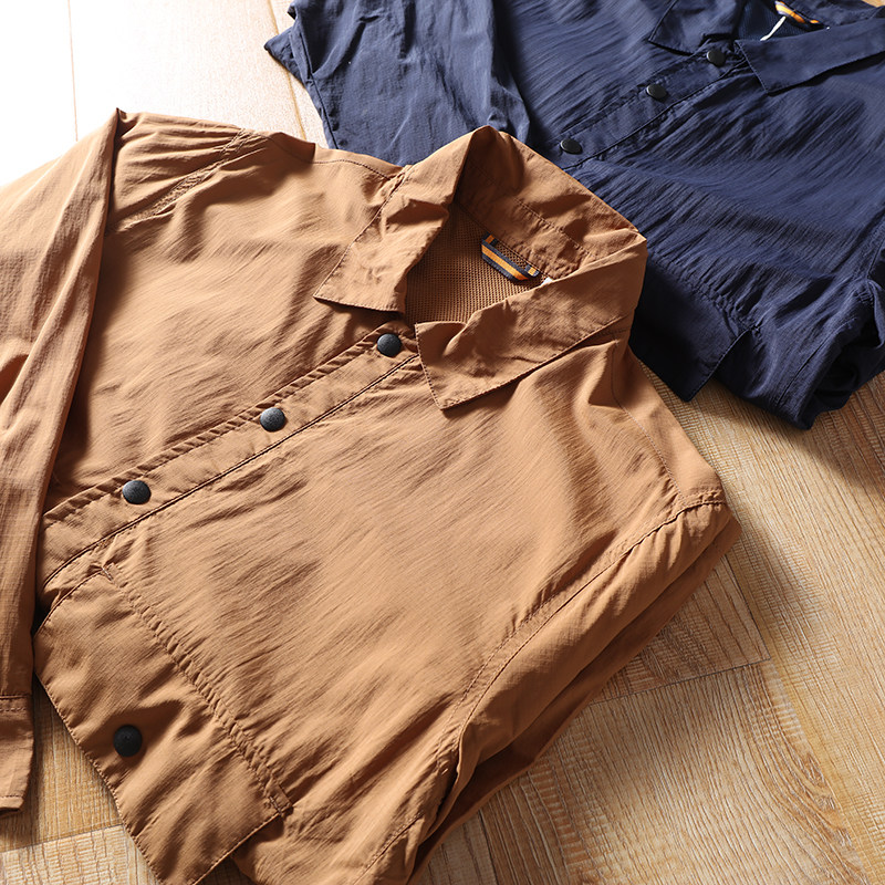 美国高端轻量户外防水防晒弹力春夏男士薄款皮肤衣工装夹克外套