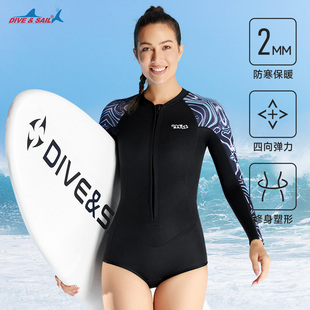 DIVESAIL潜水服女连体冲浪衣自由潜泳衣性感比基尼水肺湿衣潜水衣