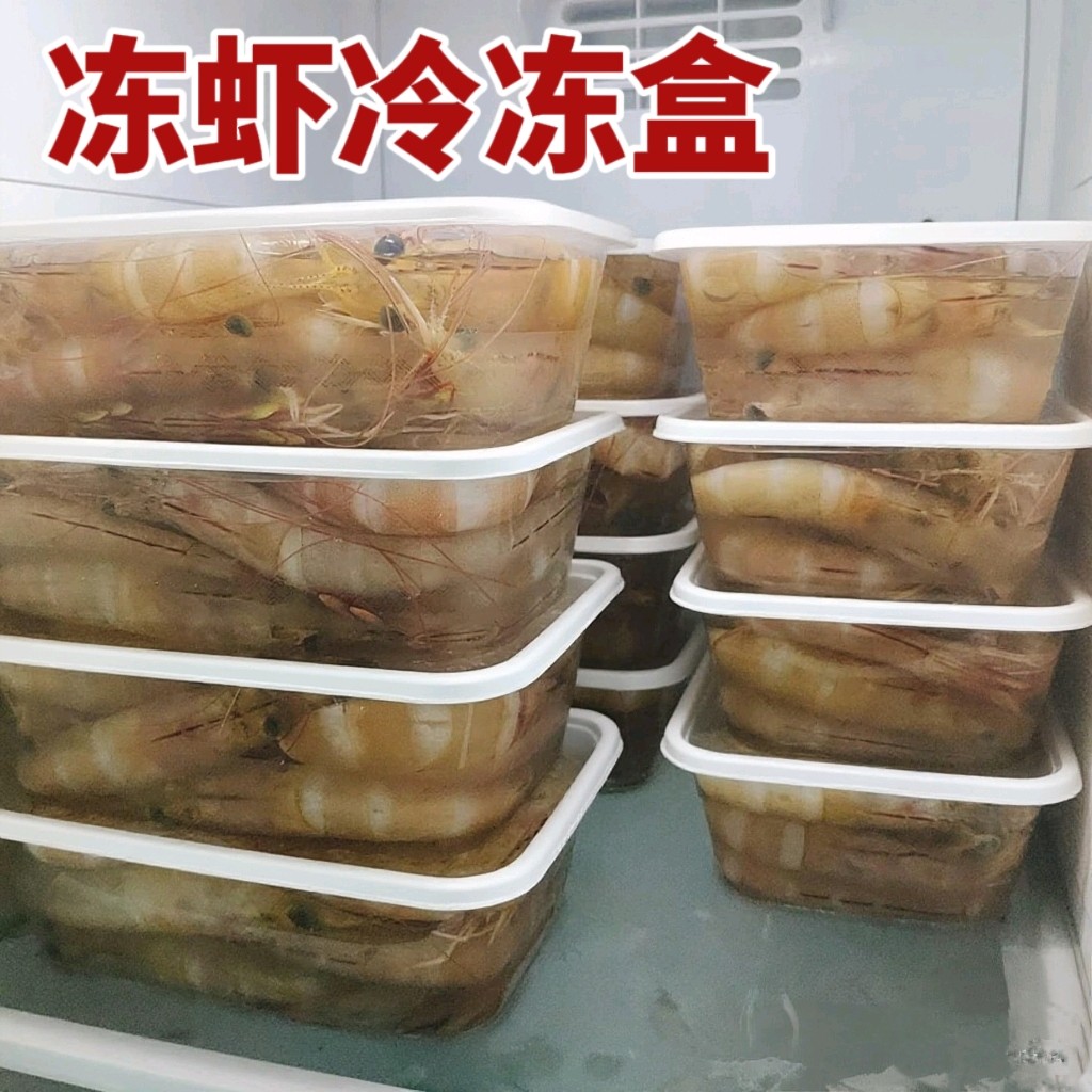 冻虾专用盒食品级冰箱专用收纳盒冷藏保鲜盒子一次性装大虾冷冻盒