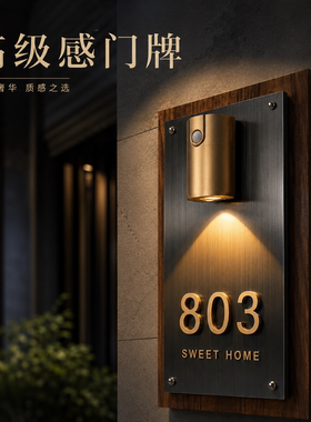 门牌号定制家用入户新款轻奢装饰
