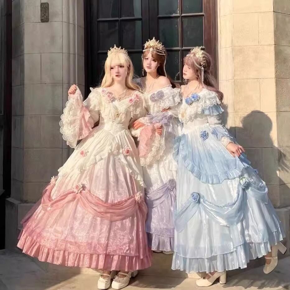 优雅在逃公主礼服仙女长裙塔成人礼重工蓬蓬公主裙女潮