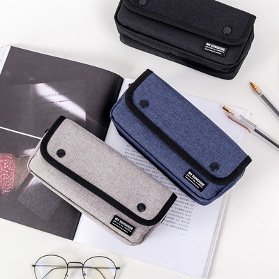 笔袋男生帆布大容量酷炫简约日系