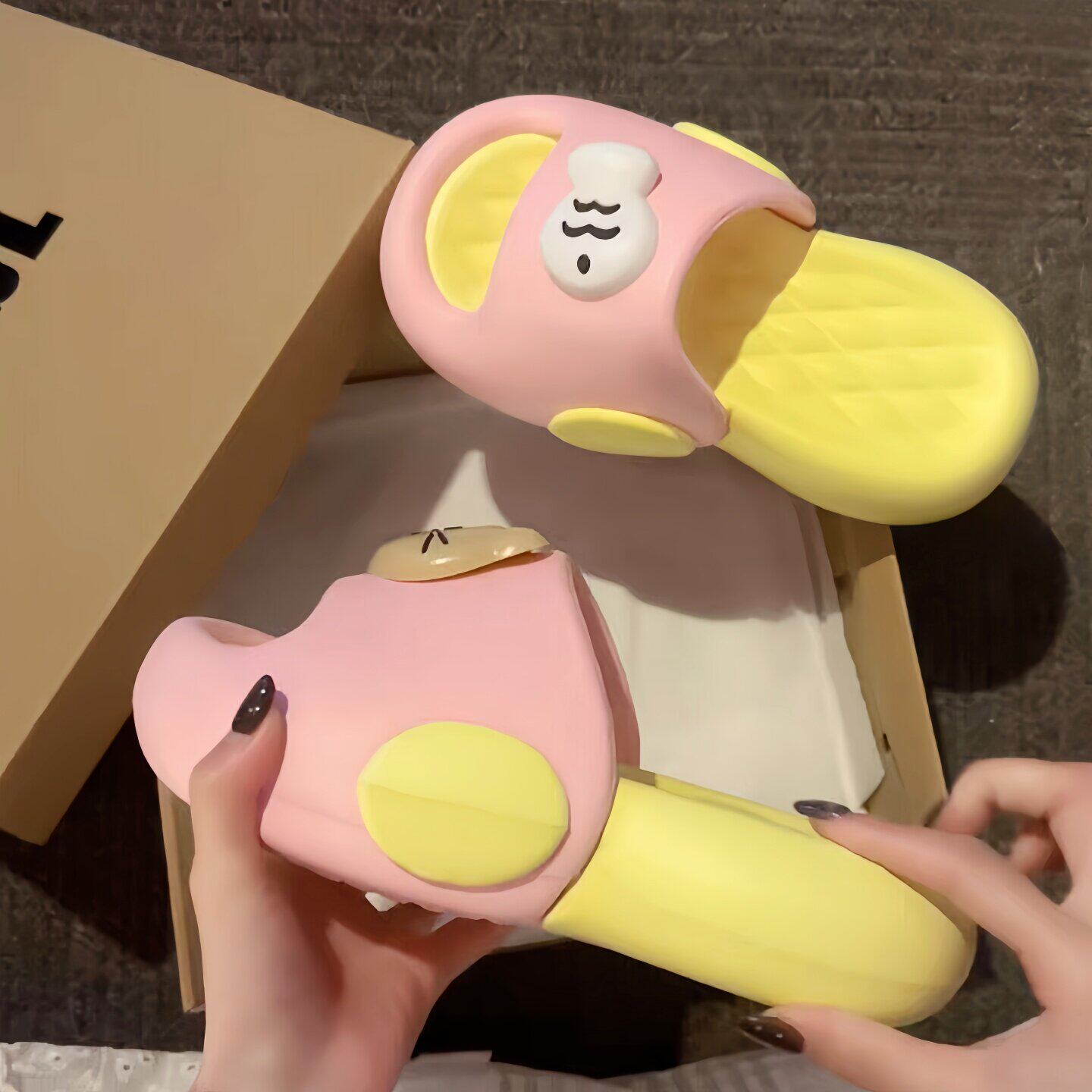 小猫吃鱼拖鞋女款2026新款室内家居可外穿厚底拖鞋耐磨防滑凉拖鞋