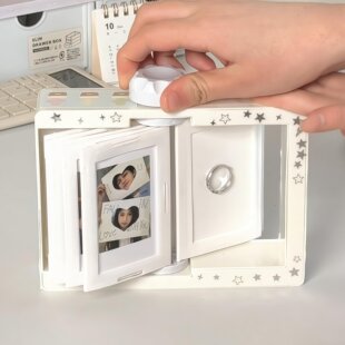 【好戳心窝】拍立得旋转相簿桌面摆件小卡翻页收纳册创意生日礼物