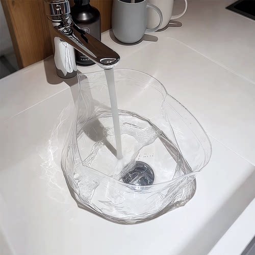 【住酒店神器】洗衣服折叠水桶旅行便携款透明清洗水果冰镇储物盆
