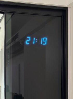 led数字时钟柜门电子钟表客厅厨房挂墙3D时钟显示创意挂表装饰品