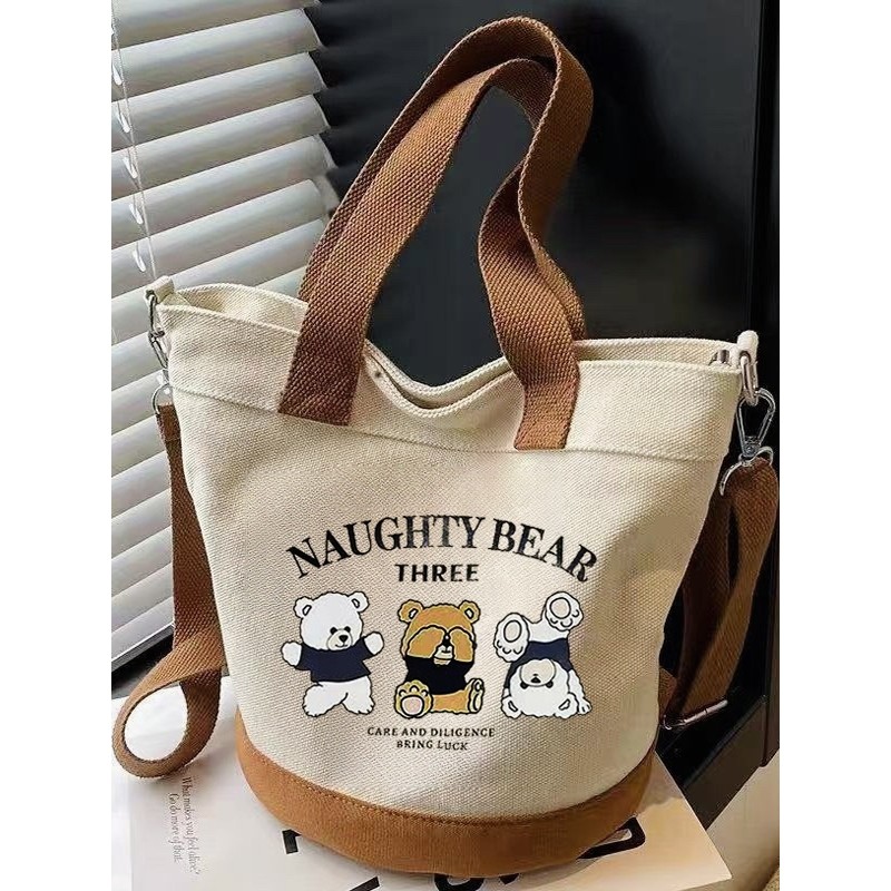 卡通简约风正梯单肩印花少女风日系手提斜挎包手提款休闲妈咪包,箱包皮具/热销女包/男包,时尚帆布包,淘宝优惠券,粉丝福利购,淘宝优惠卷