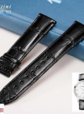 适用原装鳄鱼皮真皮表带名士Baume&Mercier-克莱斯麦系列机械男表