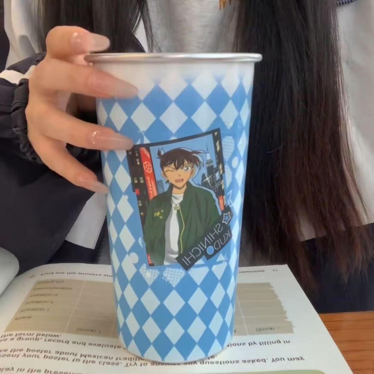 moeyu名侦探柯南百万美元的五棱星冷变色杯大容量水杯高颜值礼物