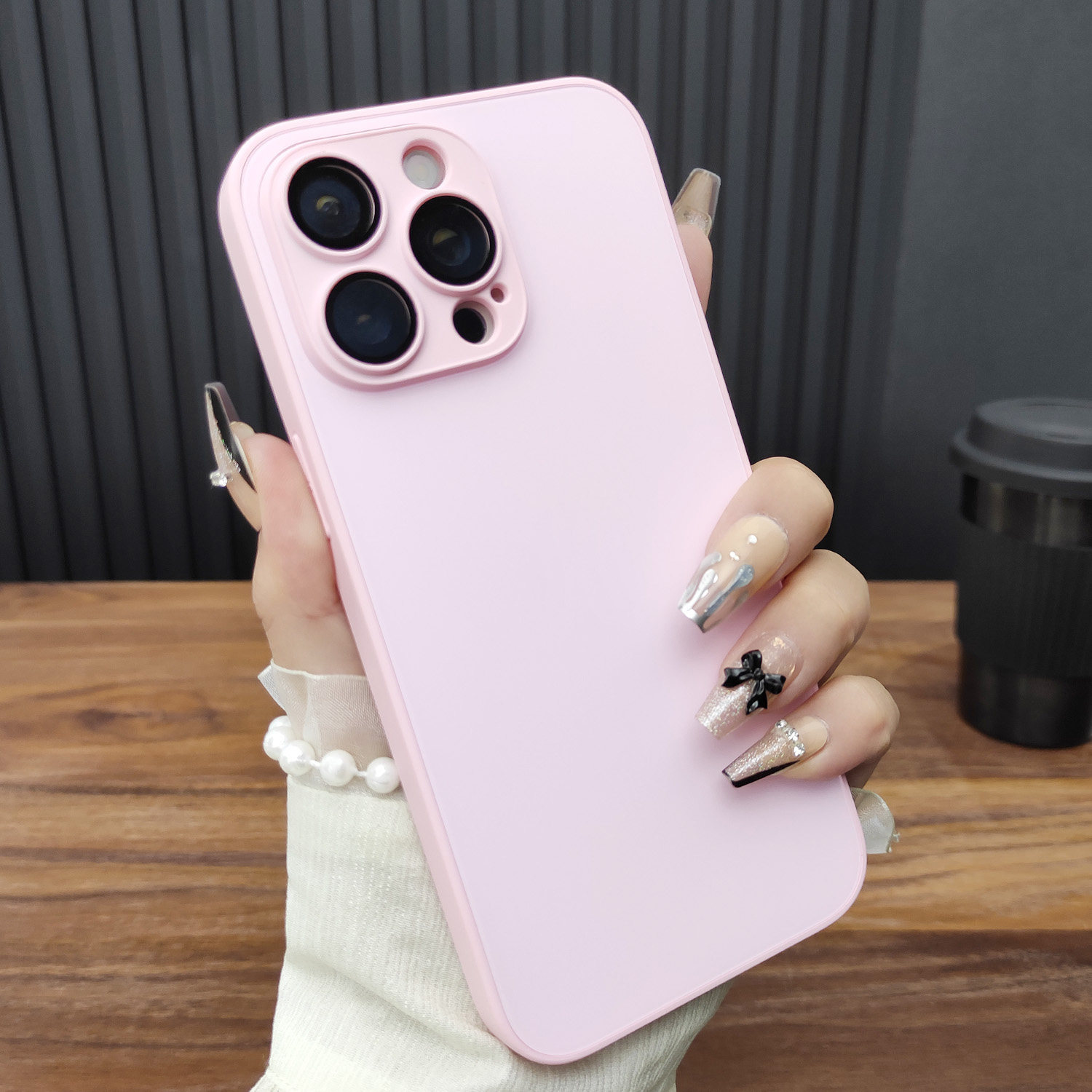 适用苹果17手机壳iPhone16ProMax钢化玻璃13Pro磨砂玻璃14全包超薄防摔12AG硅胶直边11自带镜头膜15苹果粉B07