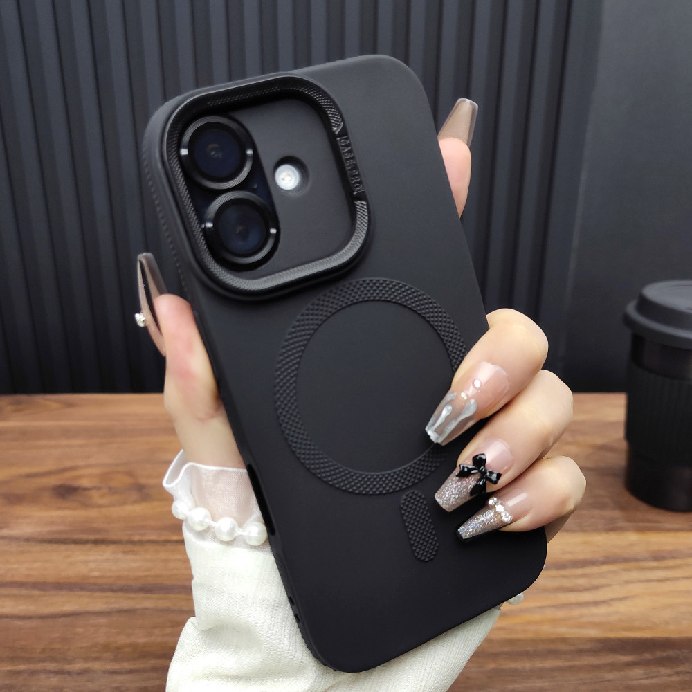 适用苹果16ProMax手机壳iPhone15合金镜头膜14Plus折叠支架13磁吸充电12防摔硅胶新款11保护套个性D32