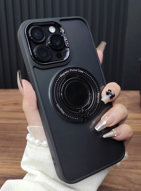 适用苹果磁吸旋转折叠支架16手机壳15PROMAX指环14全包iphone13镜头膜12硅胶11/XSMAX透明XR/78P/SE23防摔A38