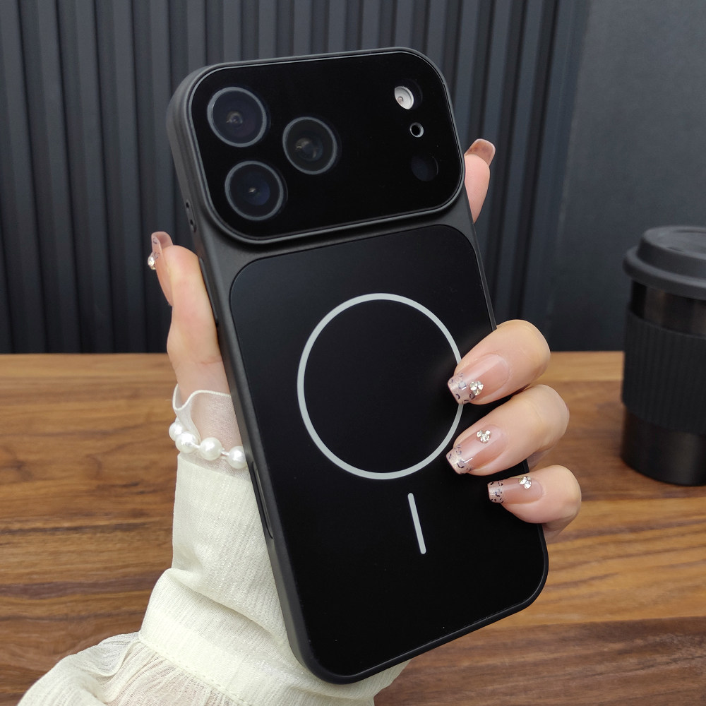 适用苹果17ProMax手机壳iPhone16玻璃镜头膜15Plus大视窗磨砂14超薄硬壳13防摔秒变17系列性保护套D89