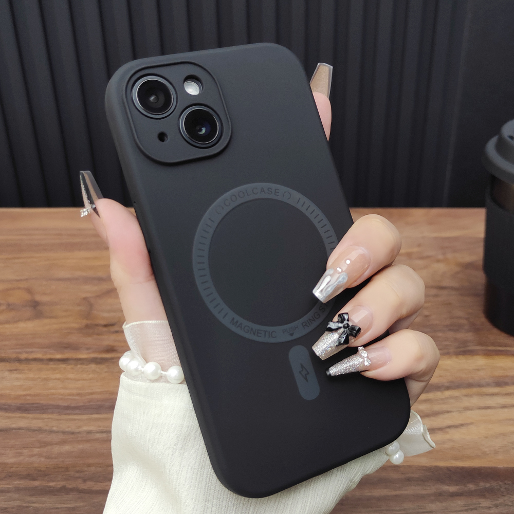 适用苹果16手机壳iPhone15ProMax全包液态硅胶14磁吸充电13防摔12磨砂保护套时尚B03