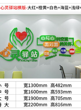 心理健康咨询室教育辅导机构墙面装饰贴纸留守儿童之家文化置6304