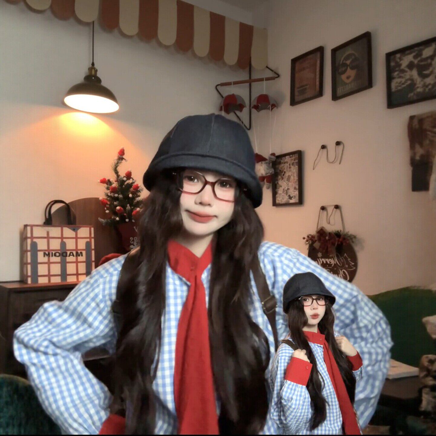 英伦牛仔渔夫帽女款显脸小防晒