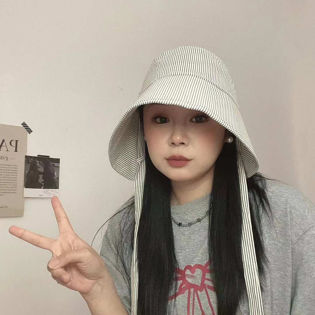 帽子女款2025新款遮阳帽女时尚防晒防紫外线大帽檐显脸小渔夫帽