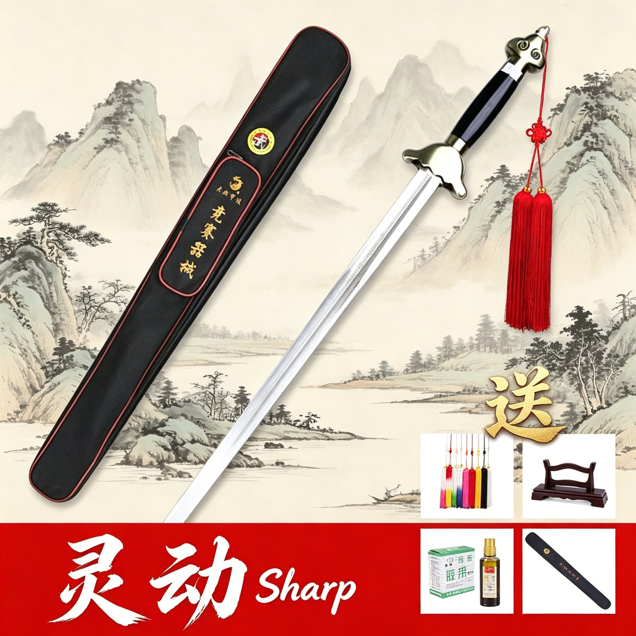 练习剑武当学校武术校宝协响剑轻薄广场健身道具术剑宝剑太极剑