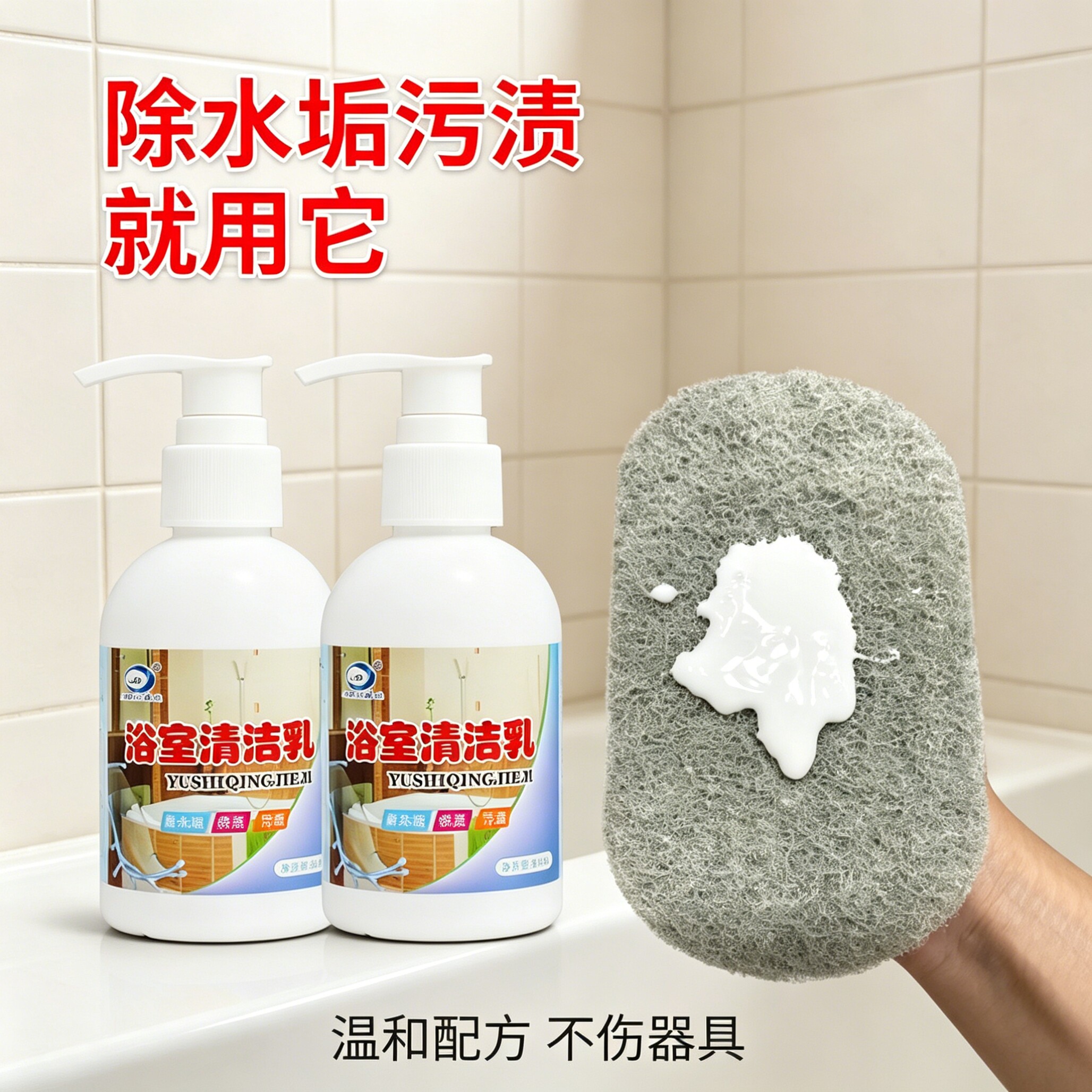 清洁乳镜子家庭去水渍表面洗浴室清洗剂去污渍保洁去渍水龙头剂