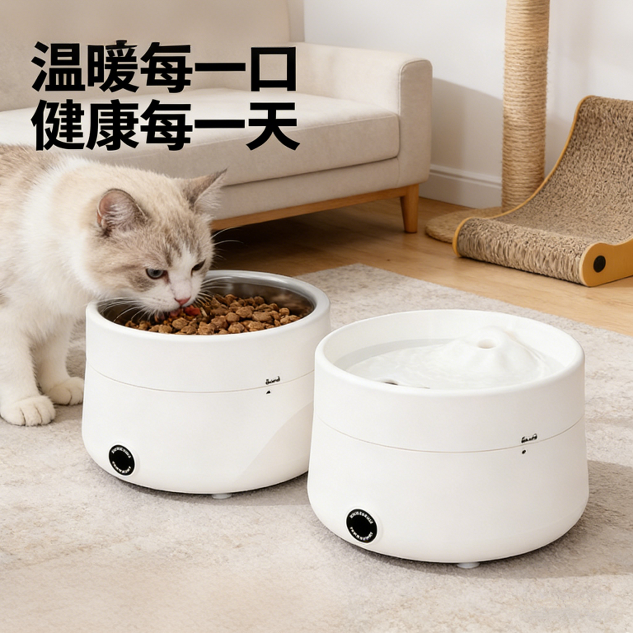 循环专用泰迪犬防咬线宠物碗喝水碗加热器保温冬天食盆喂水器