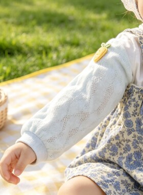 护臂防凉空调房新生儿防晒防风保暖臂套睡觉女宝薄款幼儿胳膊袖套
