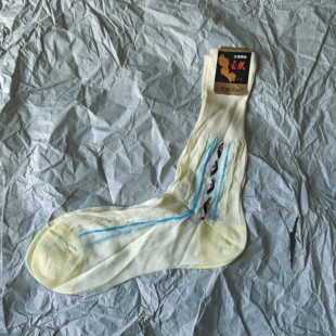 老式丝袜老款丝光袜老款丝光老年人袜子七八十年代库存锦纶提花袜