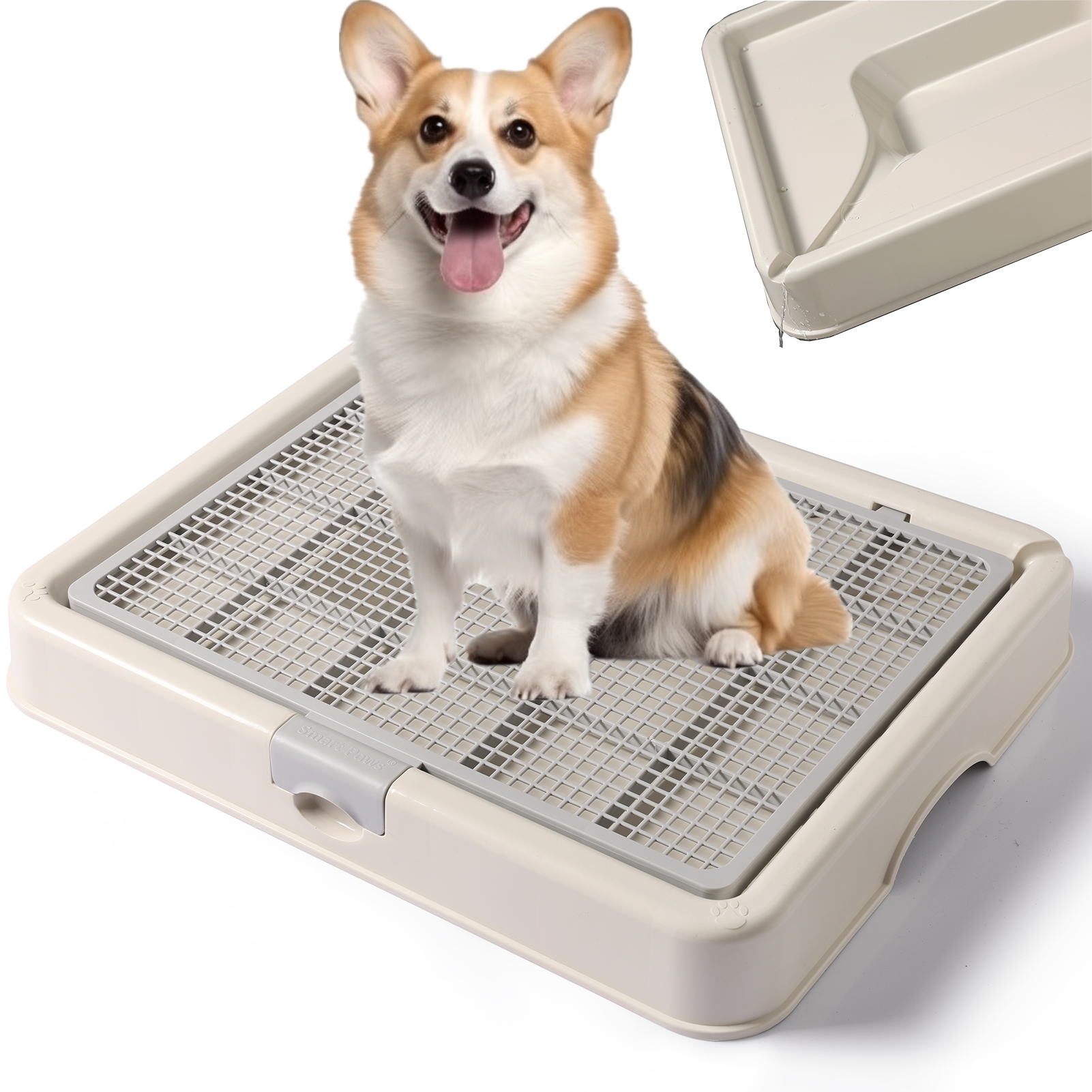 Smart Paws 66.5*53*8.5CM 狗厕所加深带盆泰迪柯基宠物厕所