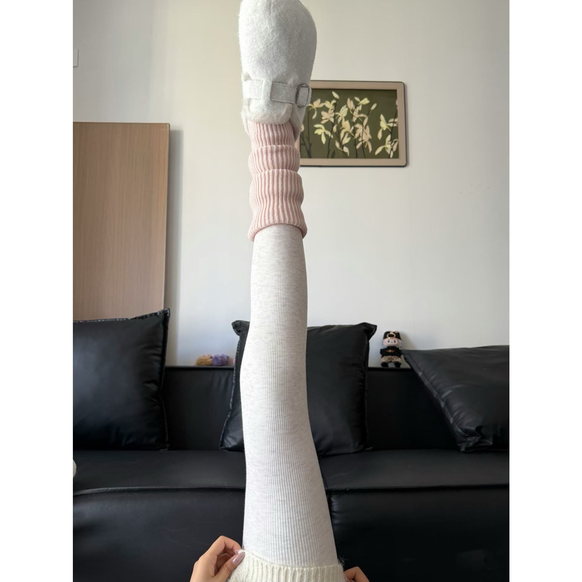 秋冬加绒白色连裤袜女外穿加厚燕麦色打底裤袜保暖显瘦米白色丝袜