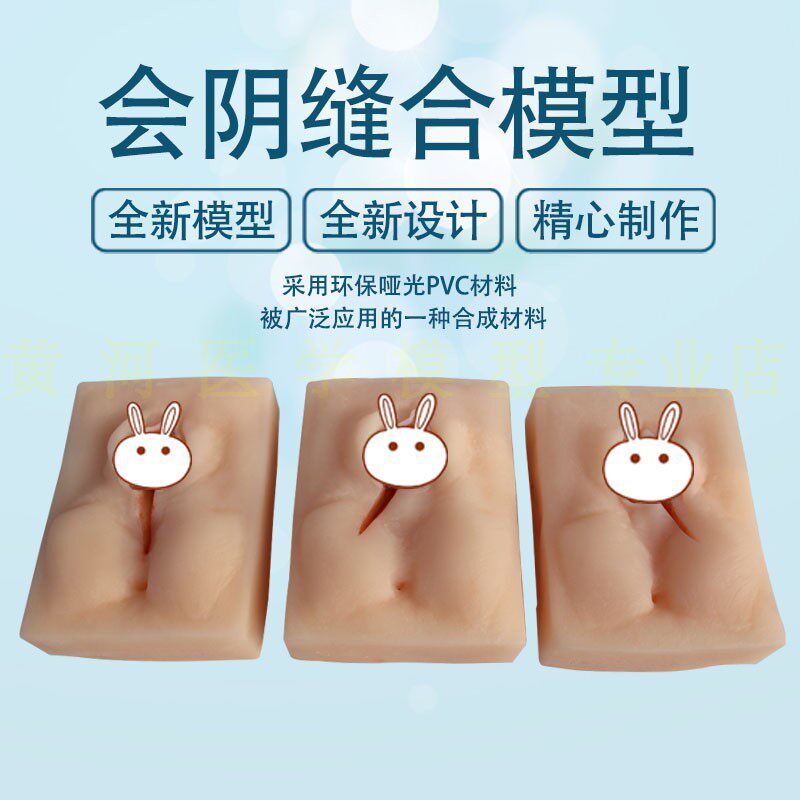 女性生殖计生会阴模型 外阴侧z切缝合手术模型 会阴切开缝合练习