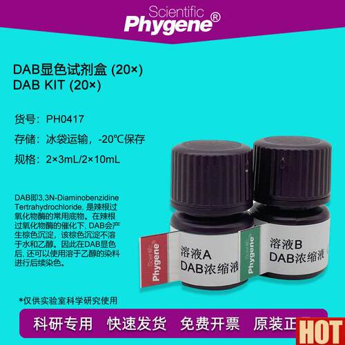 AB显色试剂盒(2A0) 实验专用 DAB显色剂 [PH0417 PHYGENE]
