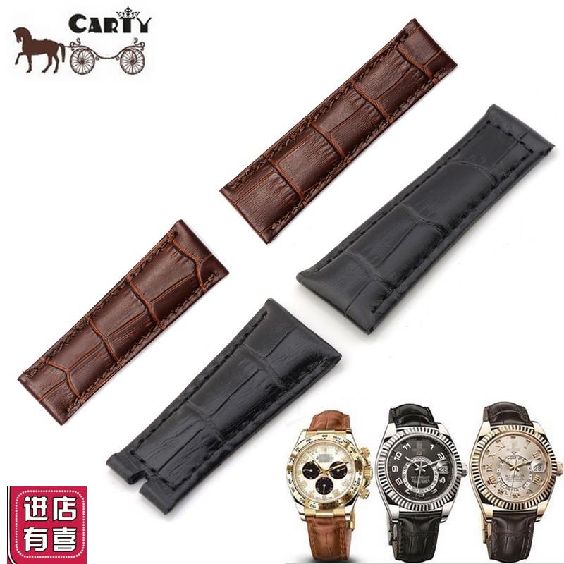 Carty手工牛皮表带表链Daytona代用劳力士迪通S拿手表配件20mm