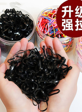 黑色一次性橡皮筋发圈高弹力耐用