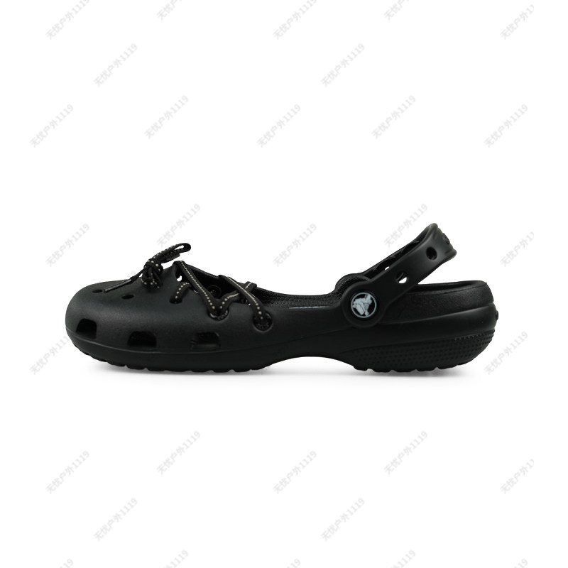 Crocs卡洛驰新款女鞋经典系带芭蕾鞋洞洞鞋平底沙滩凉鞋 215964