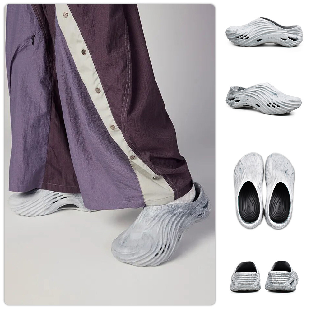 Crocs卡骆驰旋风波波印花洞洞鞋