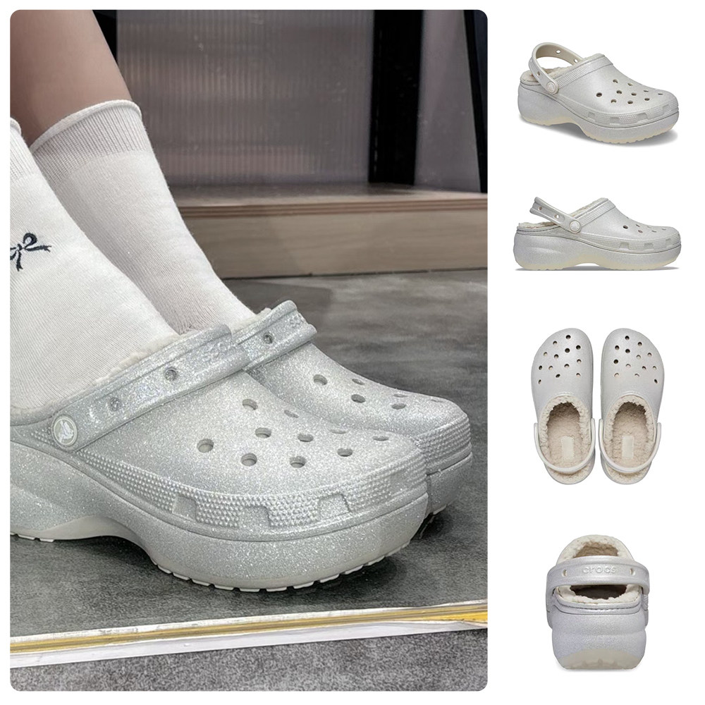 Crocs卡骆驰暖棉洞洞鞋防寒保暖