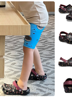 Crocs卡骆驰经典碎花小Clog儿童洞洞鞋户外包头凉拖沙滩鞋210354