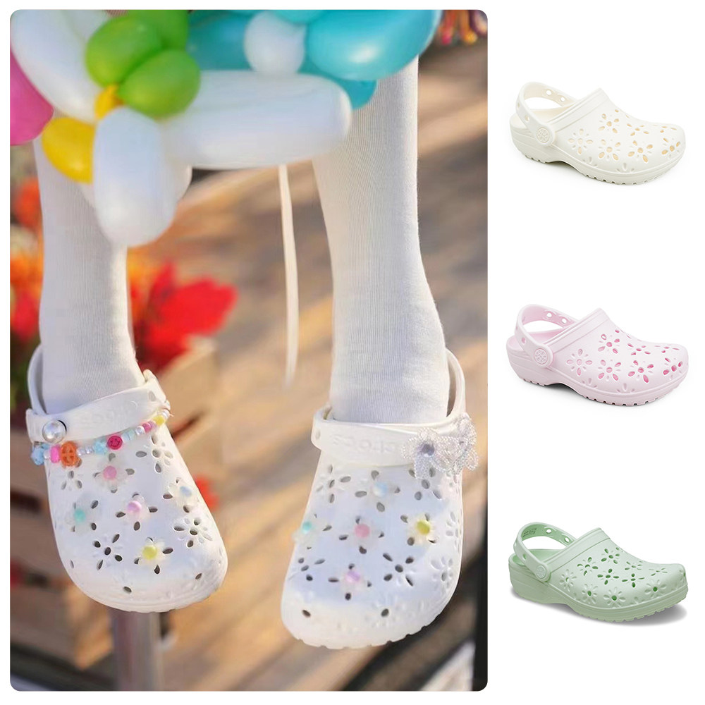 【特价】Crocs卡骆驰亲子花蕊洞洞鞋210943平底沙滩凉鞋210927
