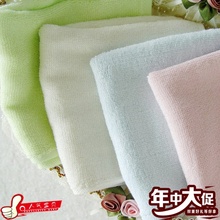 梦狐100%竹纤维毛巾方巾面巾美容舒适浅黄黄色柔软纯竹天蓝色 正品