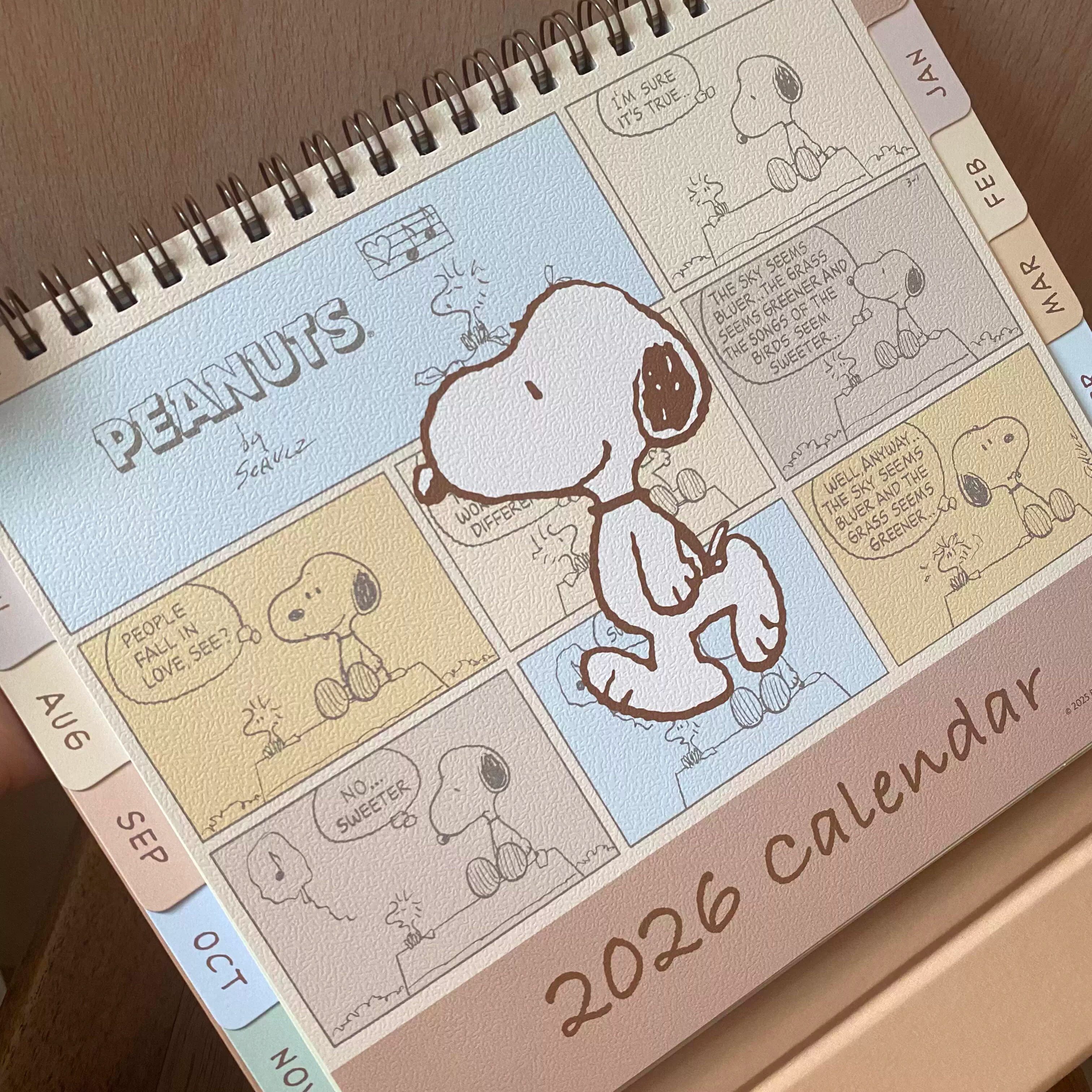 2026新款可爱史努比桌面台历创意日程学习计划打卡月历可撕翻页,模玩/动漫/周边/娃圈三坑/桌游,动漫水杯/居家/百货,淘宝优惠券,粉丝福利购,淘宝优惠卷