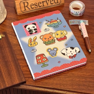 新款可爱麻薯飞行日记A5昭和复古文具办公礼物本子文具办公礼物本